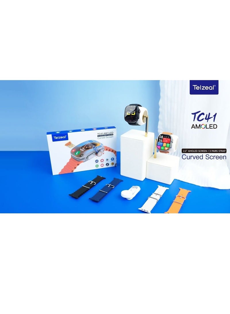 Telzeal Smart Watch TC41 4G Sim Curved Screen - Image 3